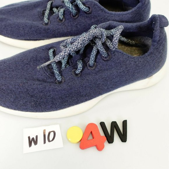ALLBIRDS Women's‎ Navy Blue The Wool Runners Sneaker Shoe 10 Sustainable Organic - Picture 9 of 10